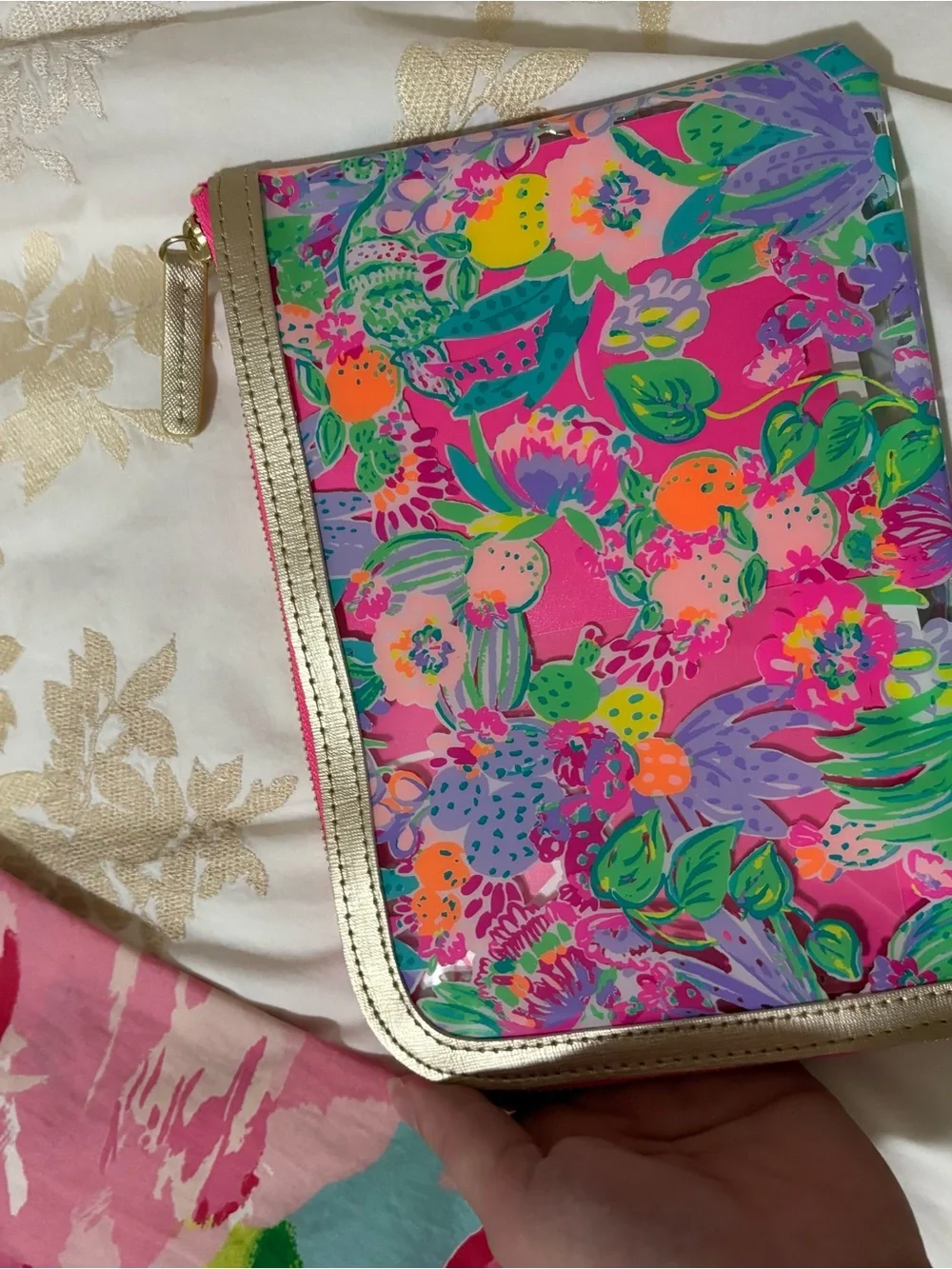 New Without Tags Lilly Pulitzer Colorful Pouch with Planner Accessories